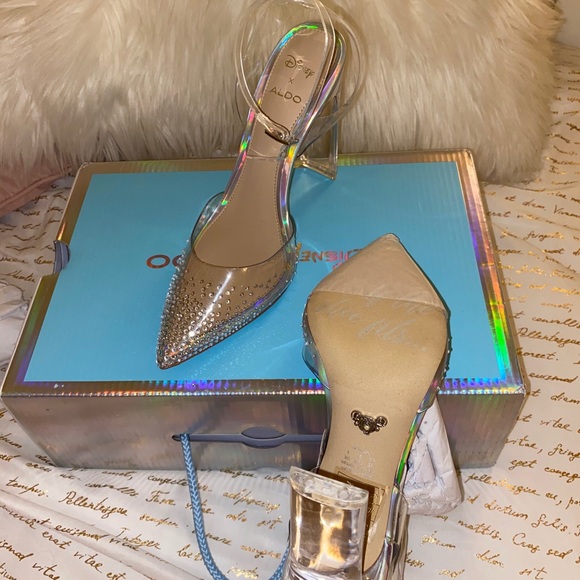 Aldo x Disney Glassslipper Clear Sz 6, 10 - Picture 5 of 11